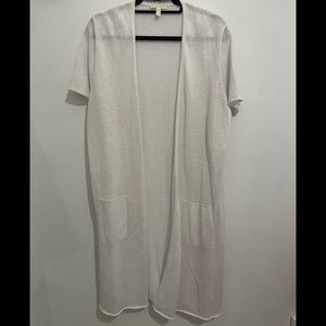NWOT EILEEN FISHER 100% Organic Linen Long Cardigan Size XL